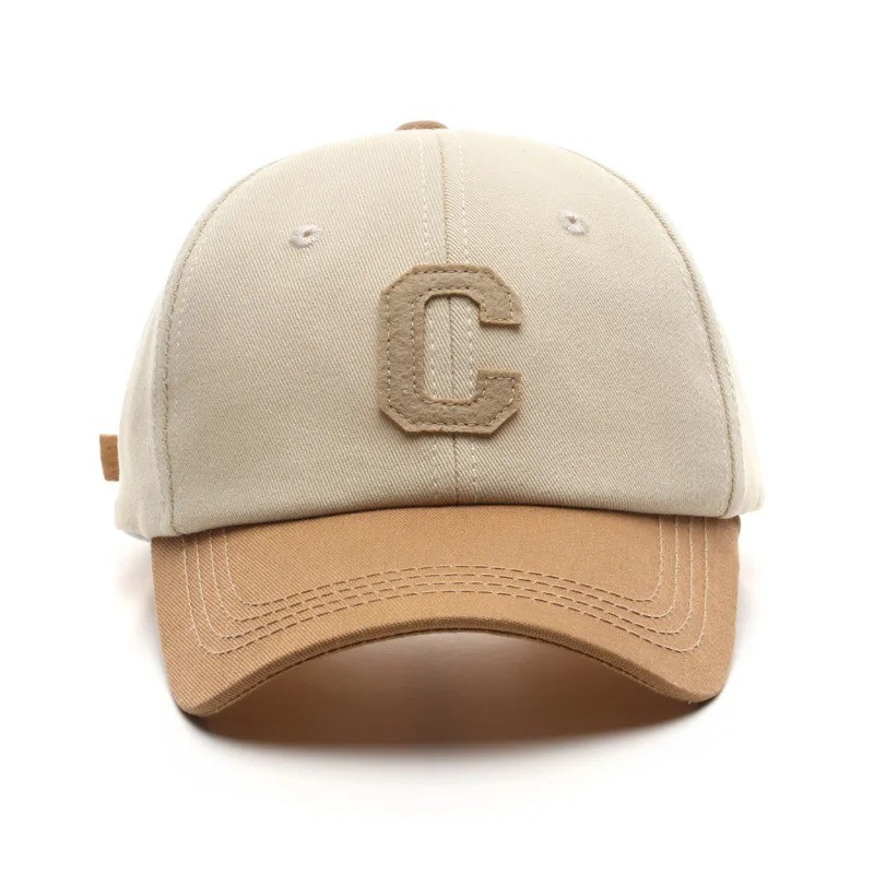 Cotton Unisex Baseball Cap Letter C Patch Snapback Adjustable Summer Hat