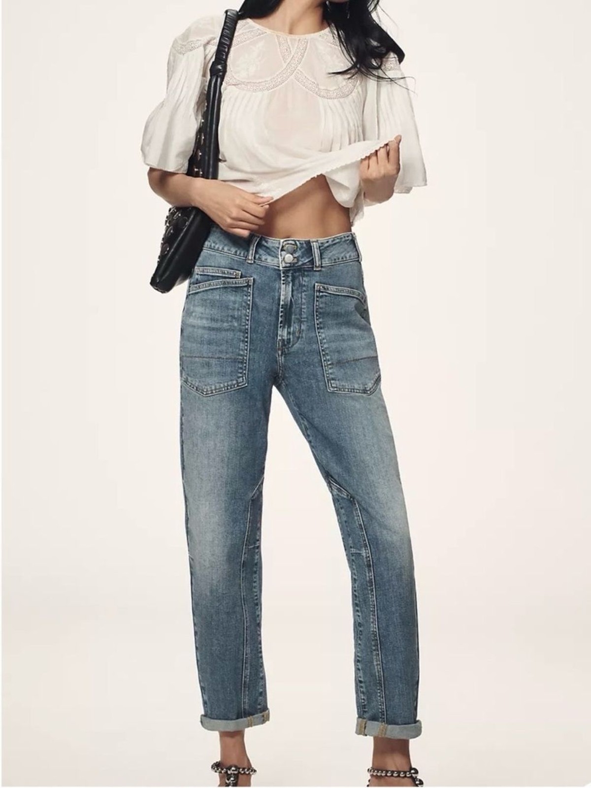 Pilcro Anthropologie The Wanderer Mid-Rise Women’s Relaxed Jeans size 28