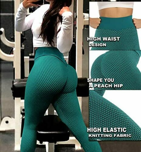 Women High Waist Anti-Cellulite Push Up Yoga Pants Sports Gym Tik Tok Leggings