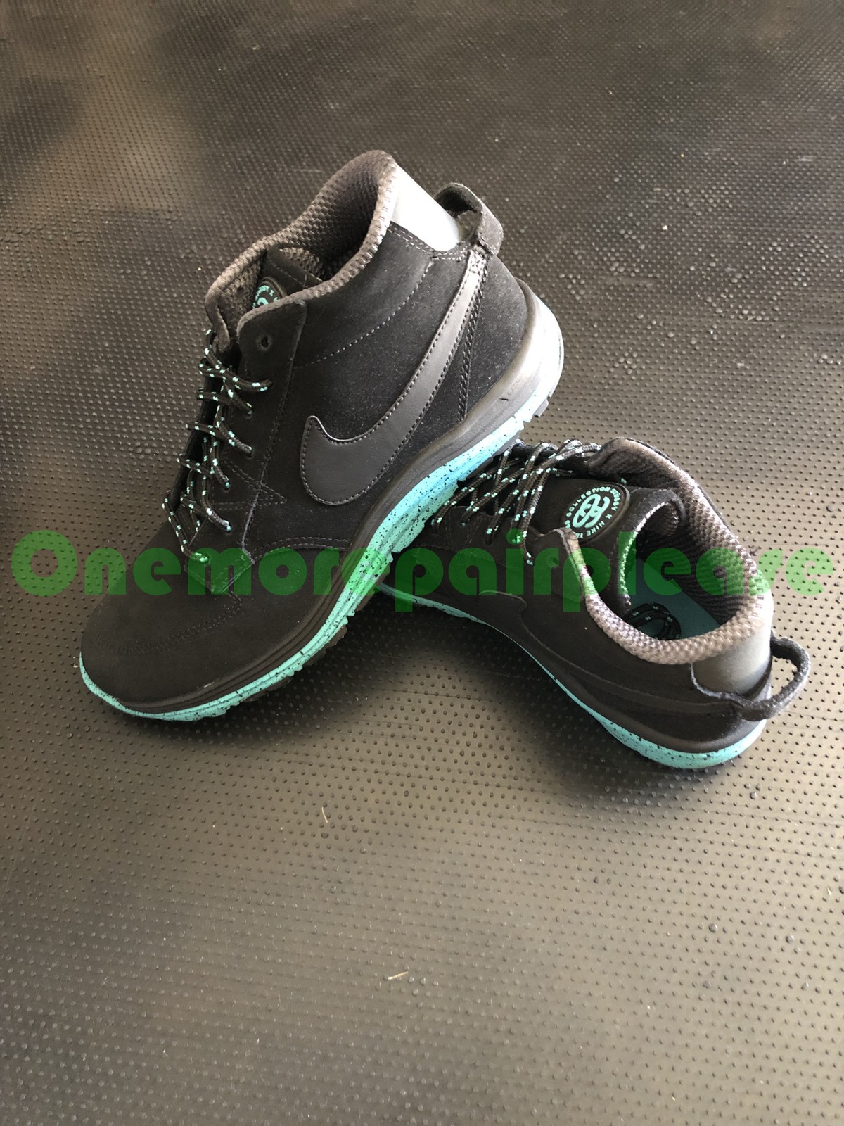 Nike Lunar Braata Mid OMS 536526-030 Black Black-Anthracite-Sport Turquoise Size