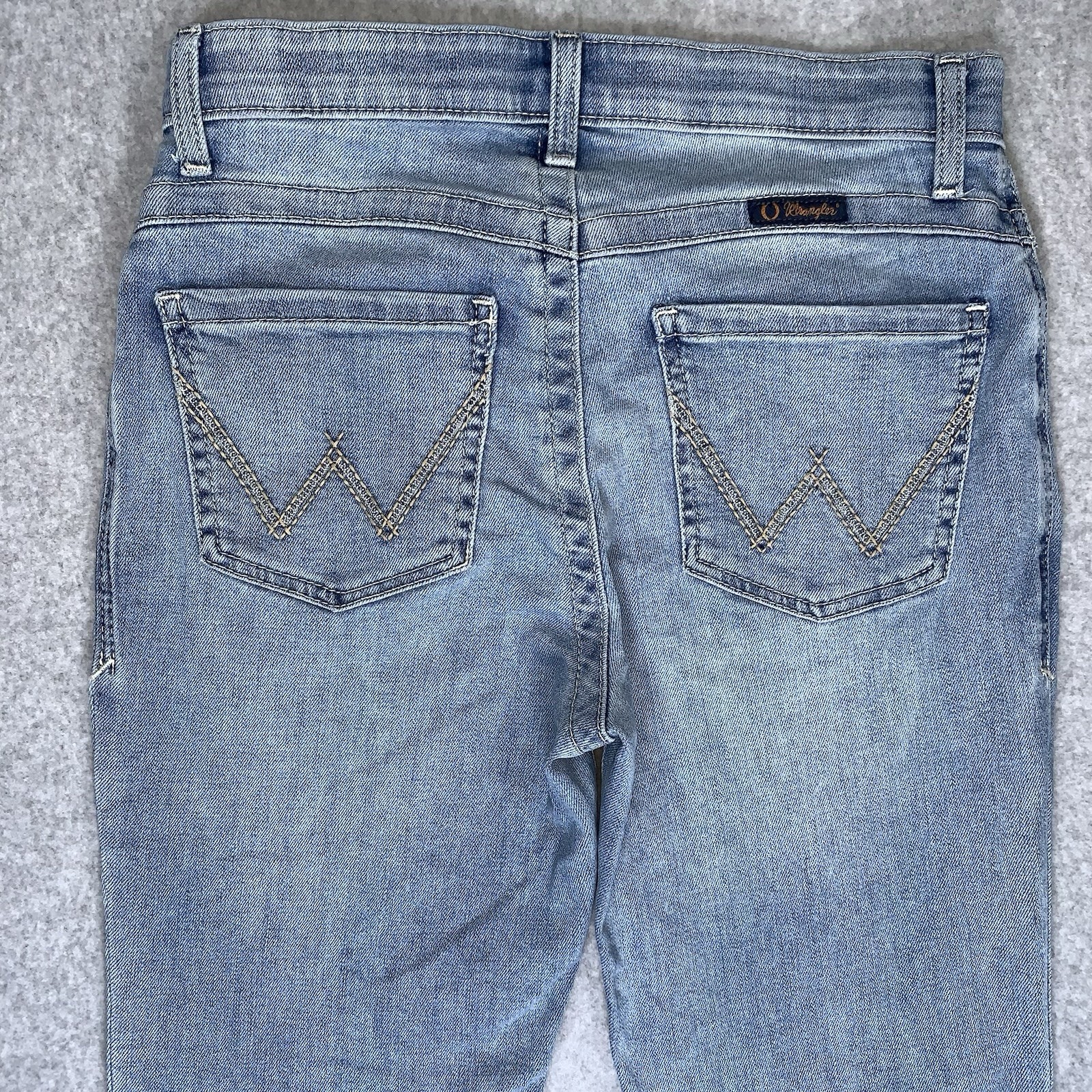 Wrangler Willow Jeans Womens 7×32 Blue Denim Ultimate Riding Bootcut Stretch