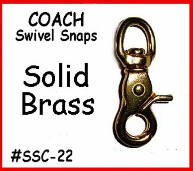 Turn Lock Coach Purse Hand Bag Old Style Replacement Part Solid Brass Finish