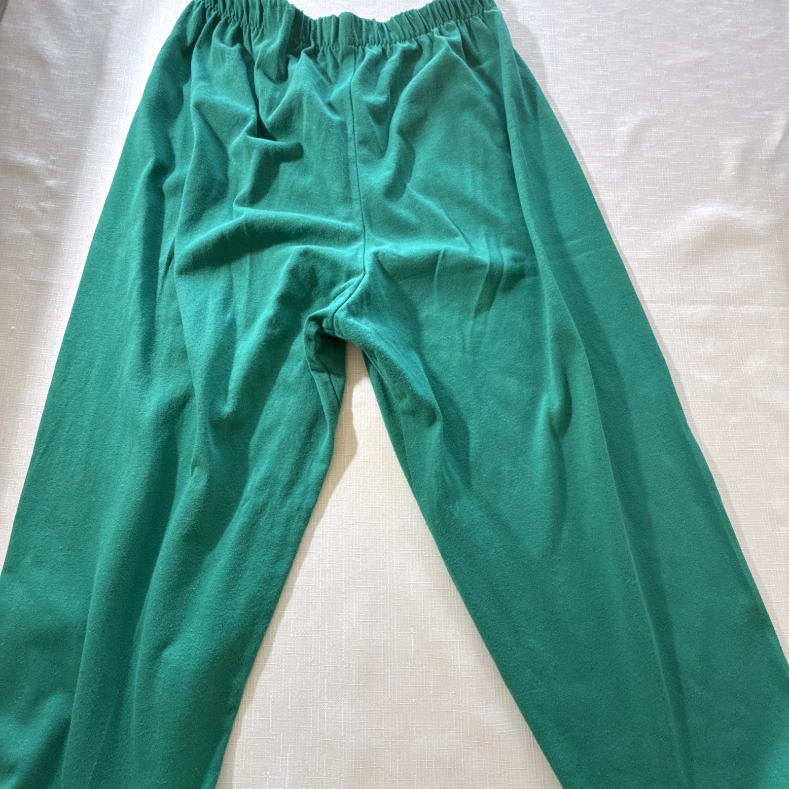 Vintage 80’s Teal Green Lightweight Joggers Women’s Elastic Waist 26-30”