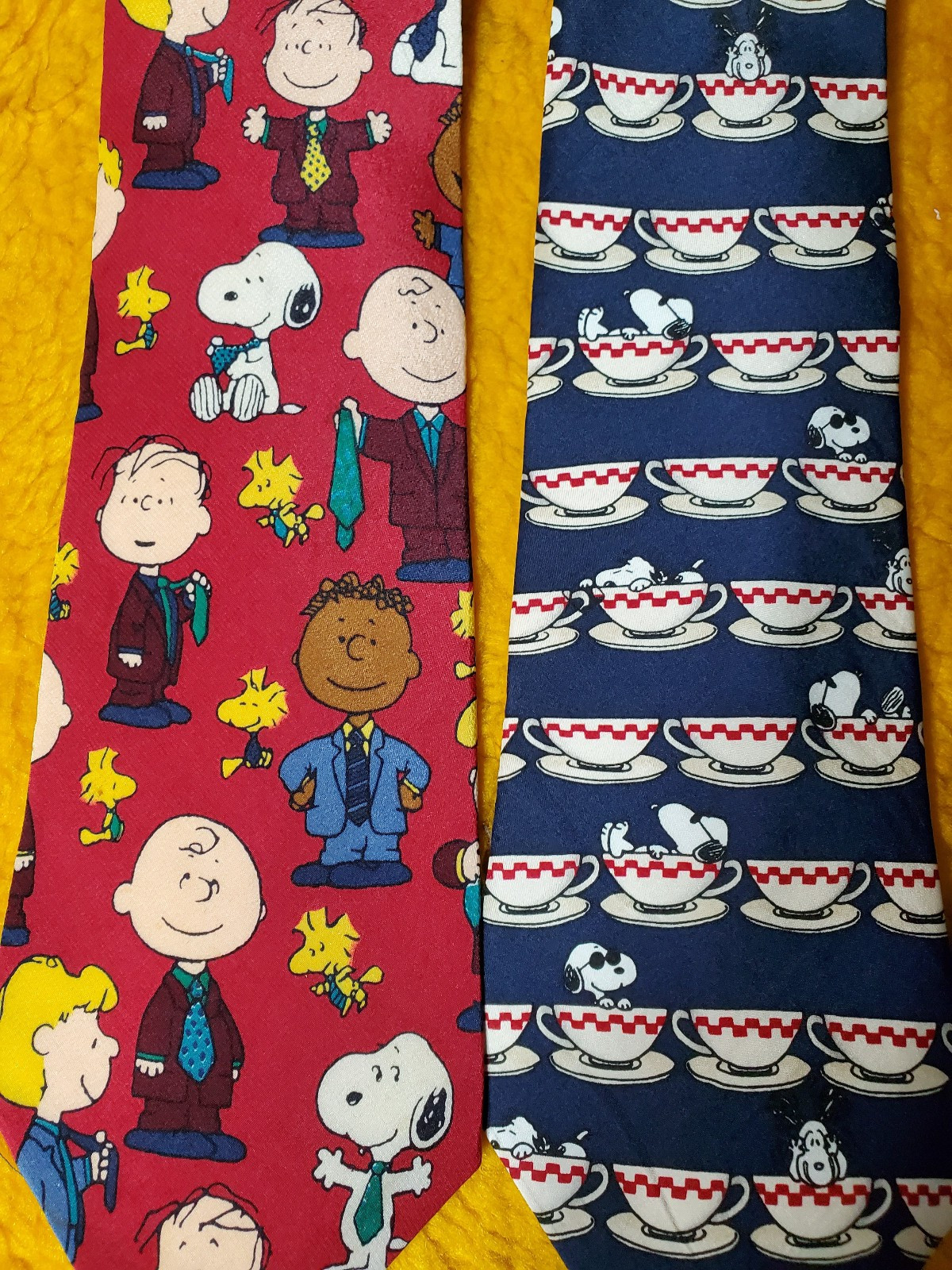 5 pc ~ SNOOPY / CHARLIE BROWN / PEANUTS CARTOON ~ MENS NOVELTY TIES ~ 57″