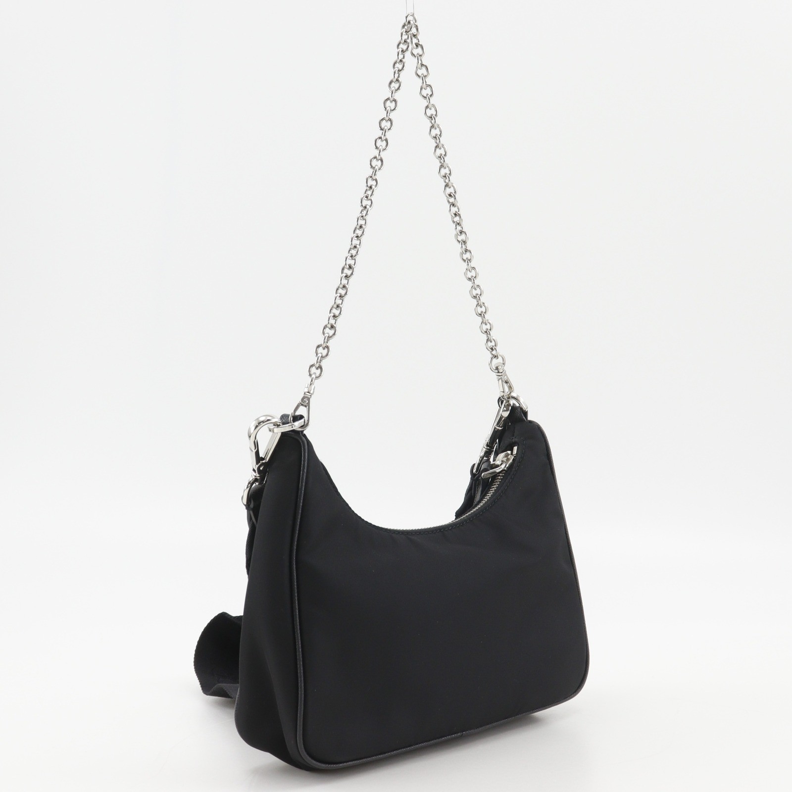 PRADA Re-edition 2005 Re-nylon Shoulder Bag 1BH204 NERO black Nylon/Safian…