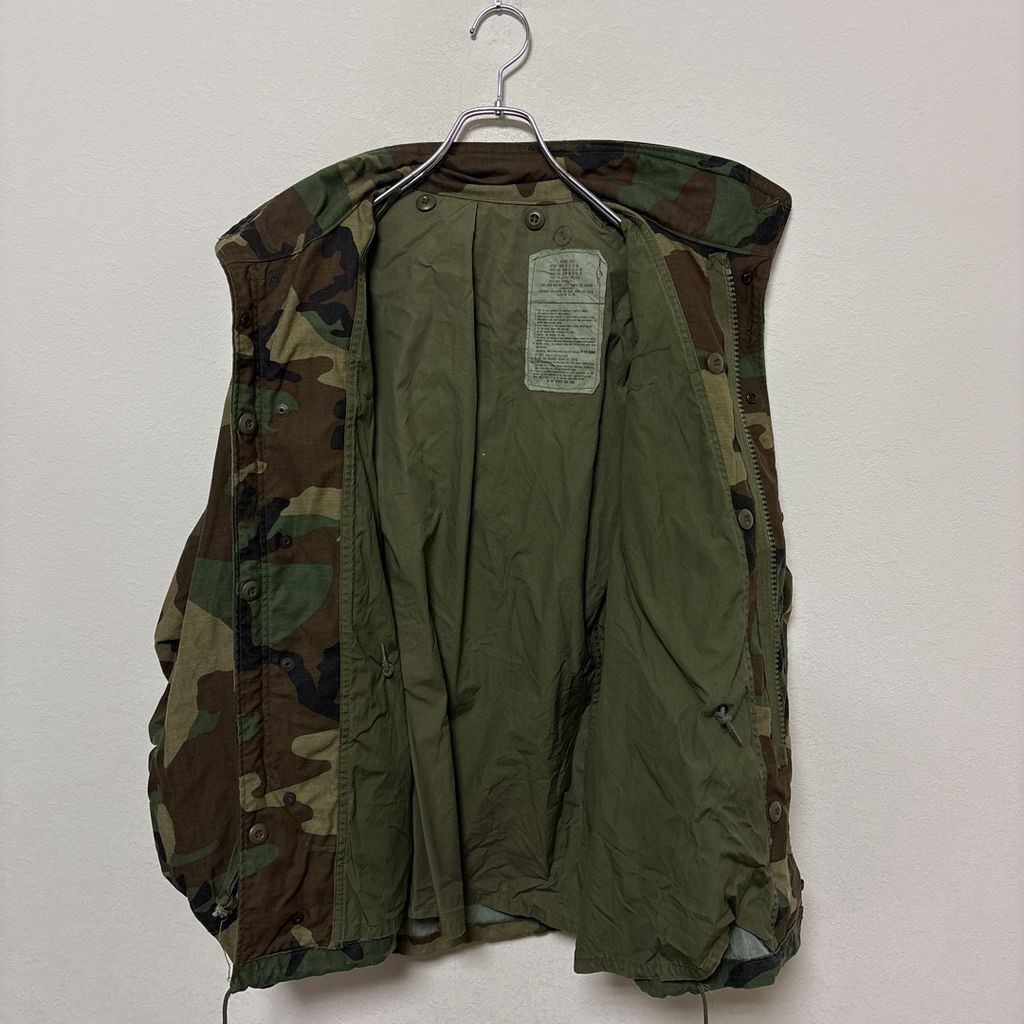 【US ARMY】 86年納入 米軍 実物 M-65 ウッドランドカモ フィールドジャケット S-3672
