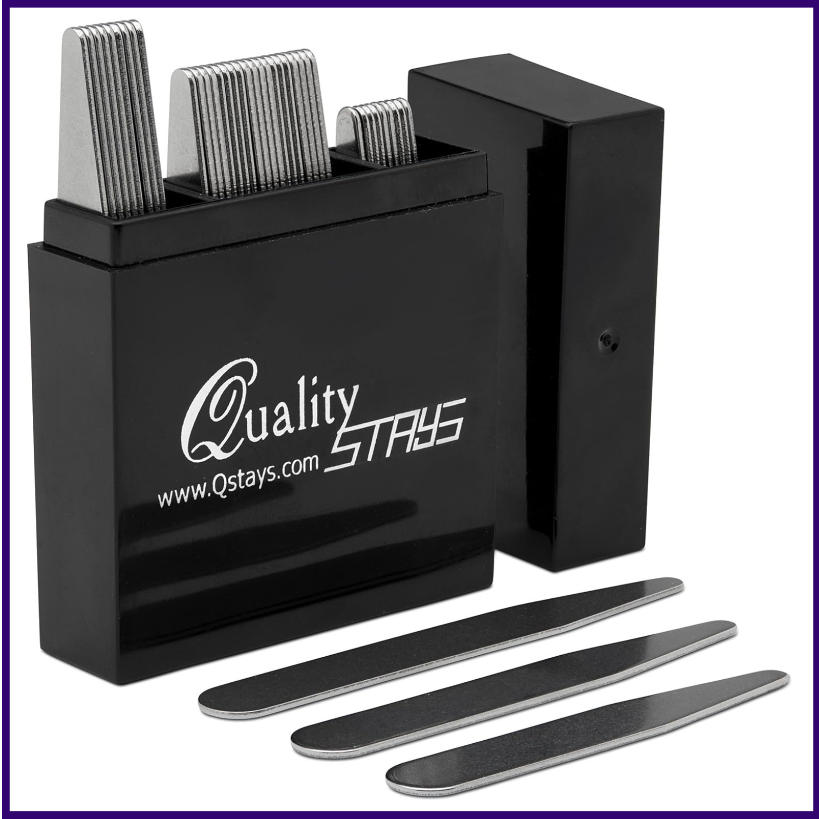 Metal Collar Stays for Men Set of 40 Dress Shirt Collar Stays for Men, 3 Sizes