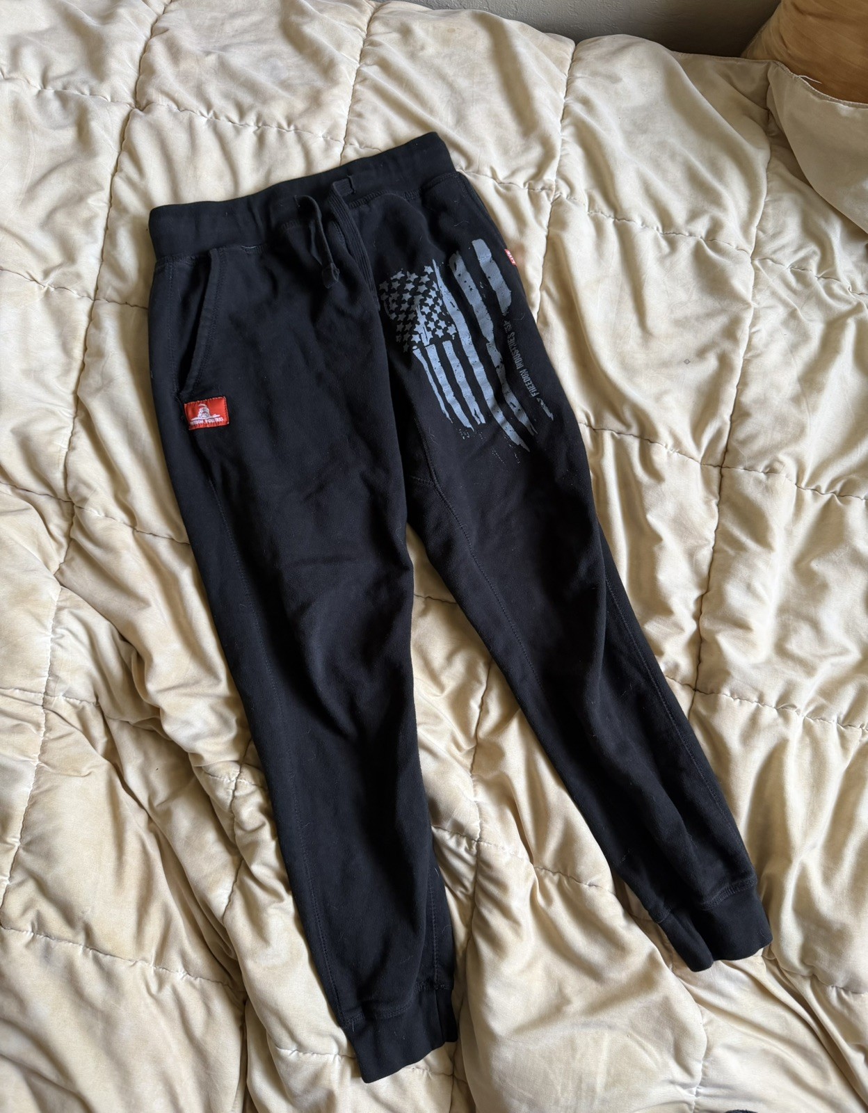 Freedom Industries Black Drawstring Joggers Sweatpants Men’s Small