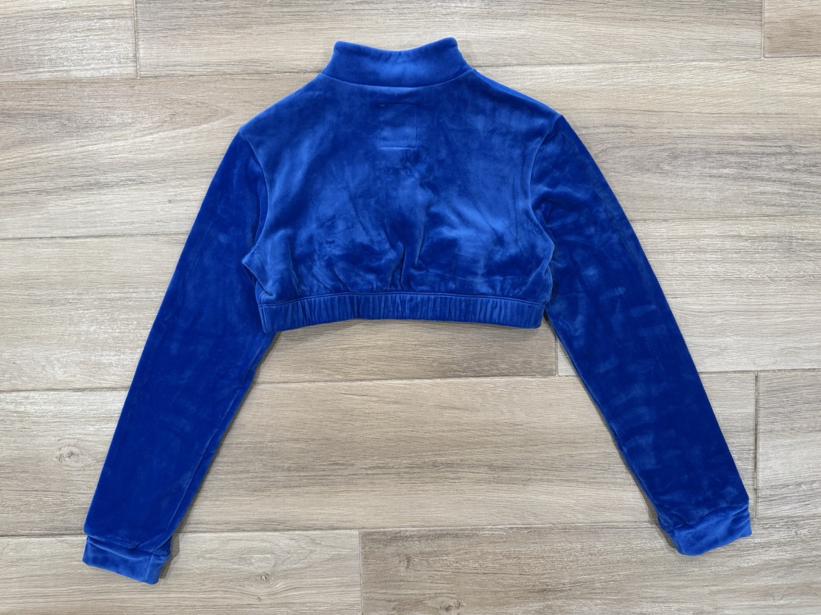 Adidas Jeremy Scott Velour Track Jacket LARGE Cropped Zip Designer Streetwear