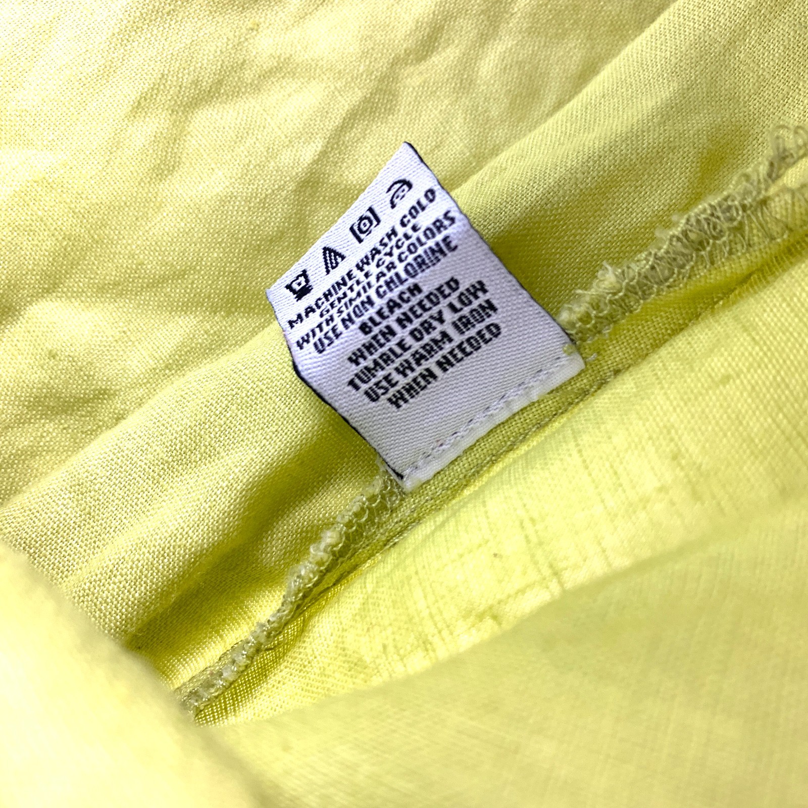 August Silk Options Button Up Blouse Sz 1X 100% Linen Lime Green Embroidered SEE