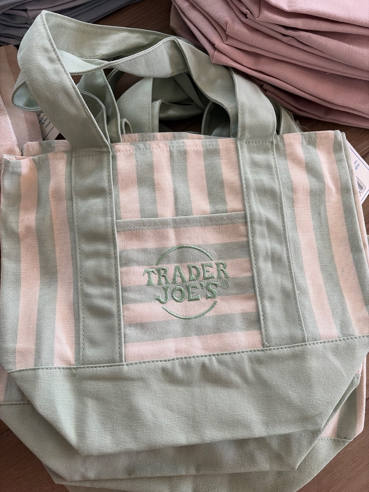 Trader Joe’s Striped Mini Canvas Tote