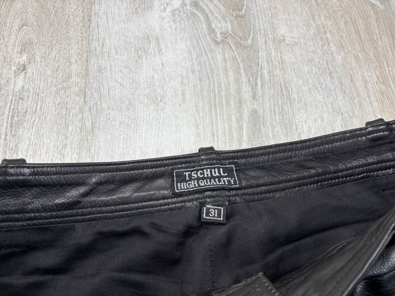 Mens western leather pants cowboys TSCHUL Size 31 Color Black