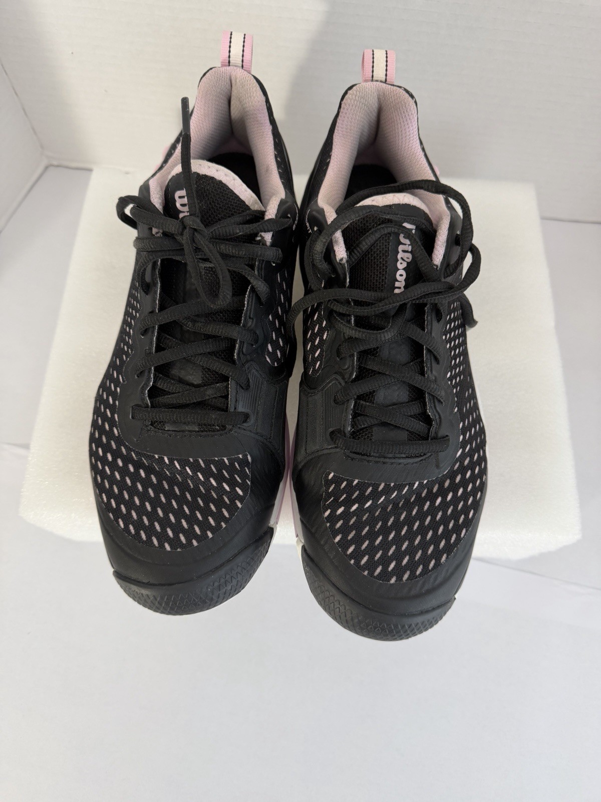 Wilson Women’s Black/Pink/White Low Top Lace-Up Athletic Sneaker Rubber Sole