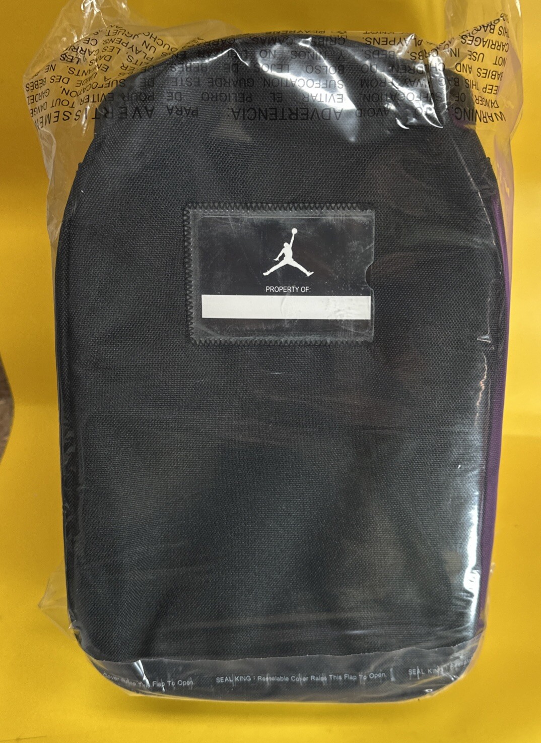 Nike Air Jordan Jersey 23 Zip Insulated Lunch Bag Box Black 9A0837-023