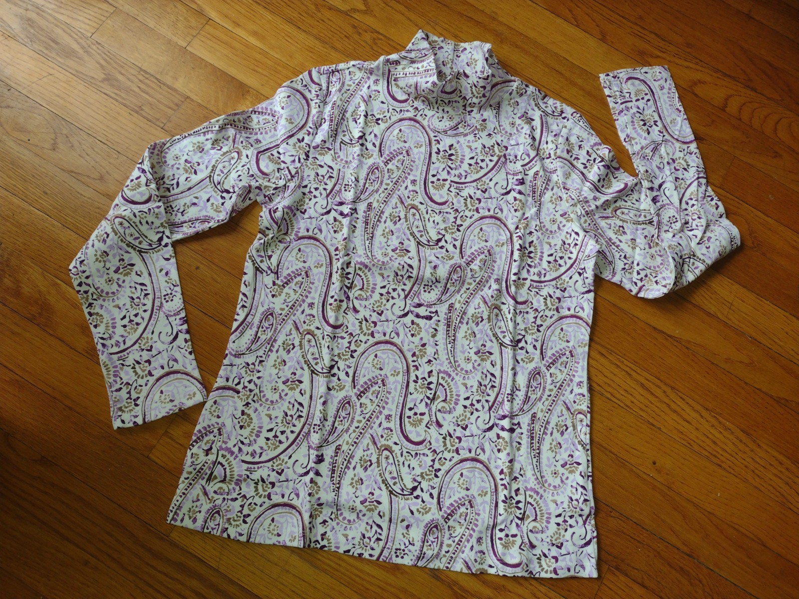 NWT Women’s Croft & Barrow 100% Cotton Long Sleeve Mock Neck Turtleneck Shirt