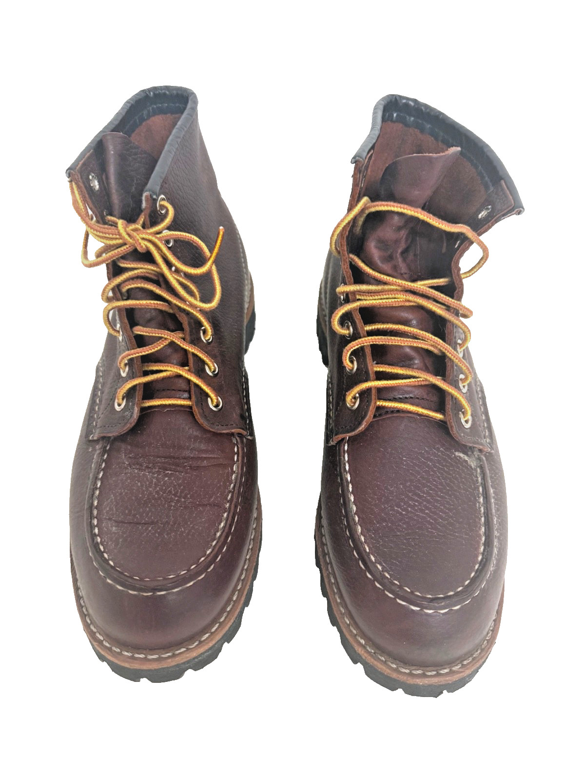 RED WING ROUGHNECK MENS LEATHER BOOTS, US 10 D, DARK BROWN, EXCELLENT CONDITION