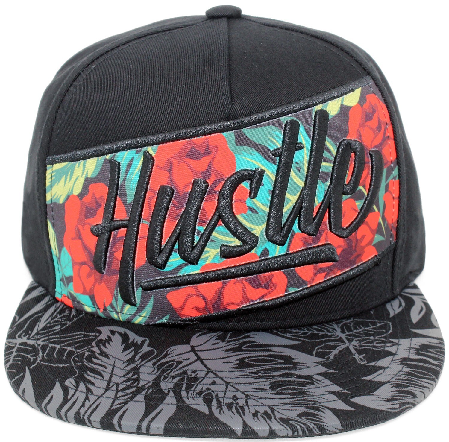 TOP LEVEL : HUSSLE | Front-raised Hussle Embroidery Design Snapback