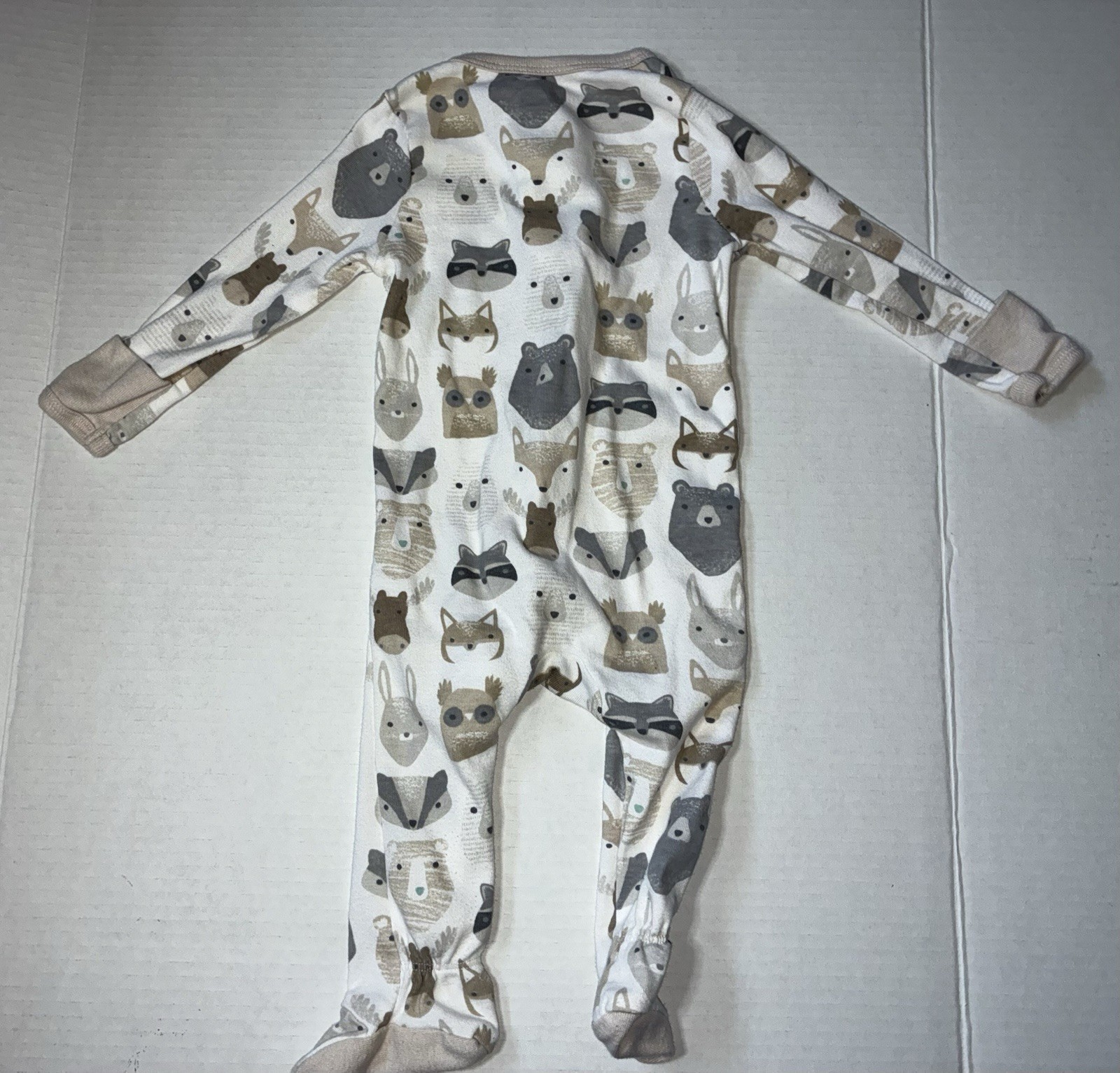 Cloud Island 0-3 Months Cotton Knit Footed One-Piece Long Sleeve Zip Sleeper