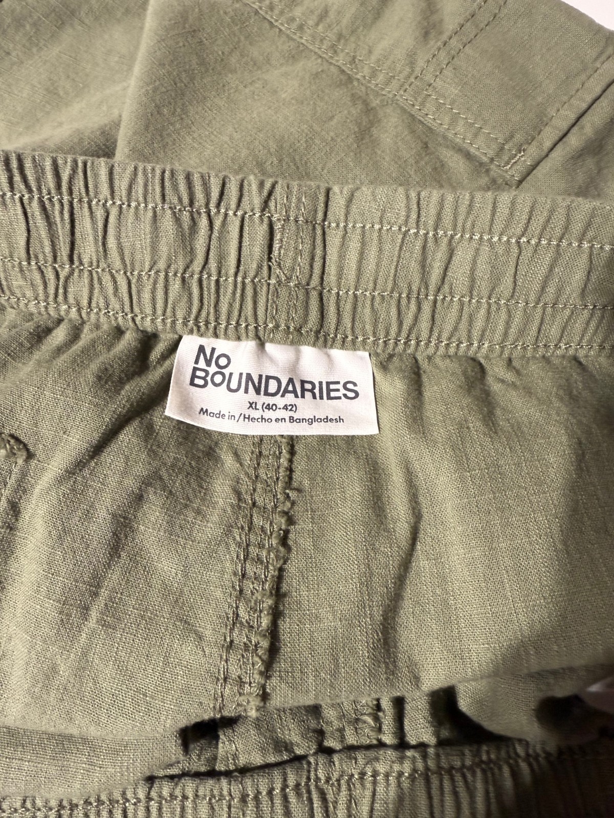 No Boundaries -Size XL -Green Artichoke-Drawstring-Shorts