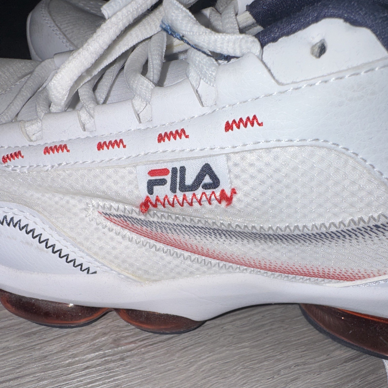 FILA Men’s Low Top Lace-Up Athletic Sneakers White/Navy/Red Solid 1RM02063-125