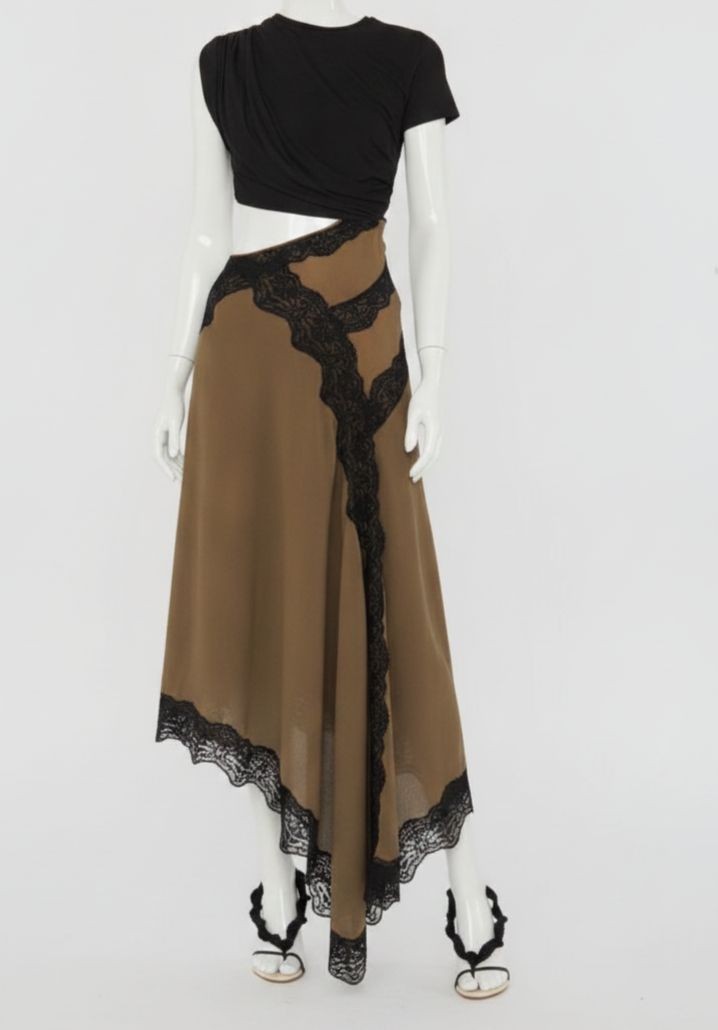 Christopher Esber Women’s Black Verve Twisted Tee Dress Size 4