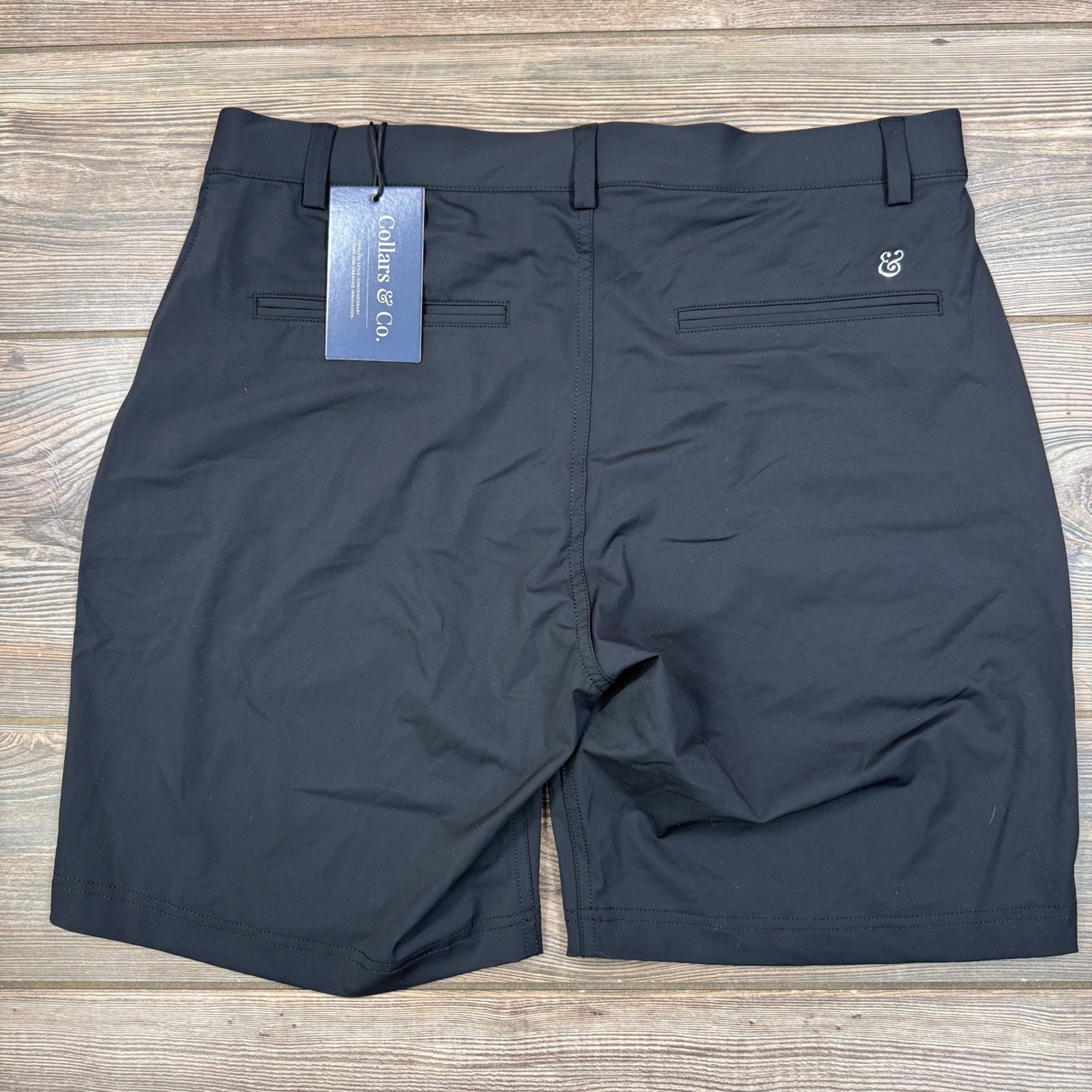 Collars & Co Mens Size XL Velocity Pull-On Shorts Black 4-Way Stretch 7″ NWT