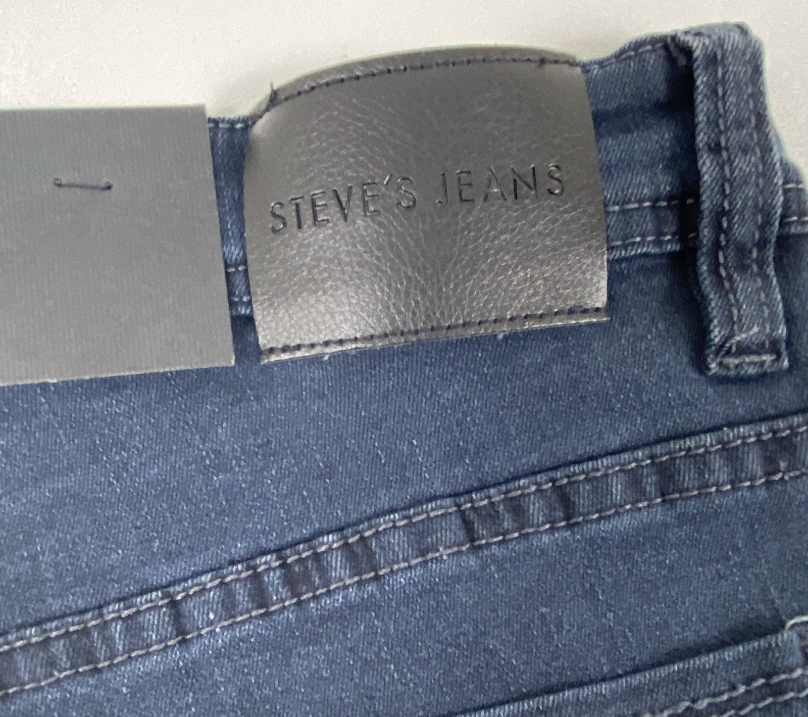 Steve’s Jean Men’s Slim Fit Dark Wash Blue Denim Stretch Mid Rise 5-Pocket 32*32