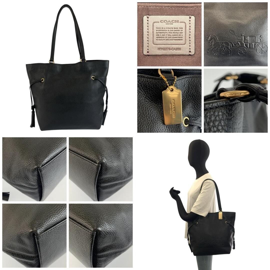 Excellent Condition COACH Andy Black Gold Hardware Leather H2279 CA200 Tote Bag