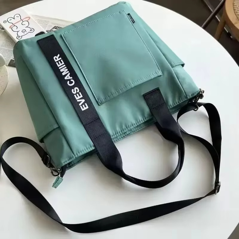 Womens Waterproof Nylon Tote Large Capacity Shoulder School Work Travel Bag