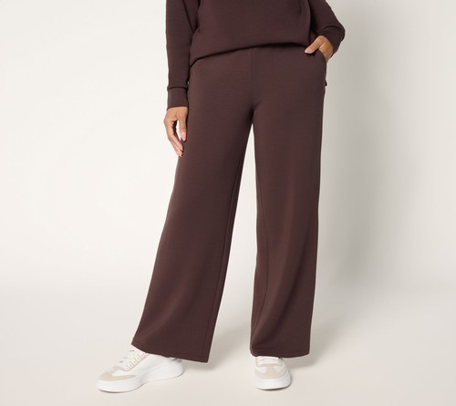 Belle by Kim Gravel Women’s Plus Sz Pants 1X ScubaLuxe Le Chic Pant Brown