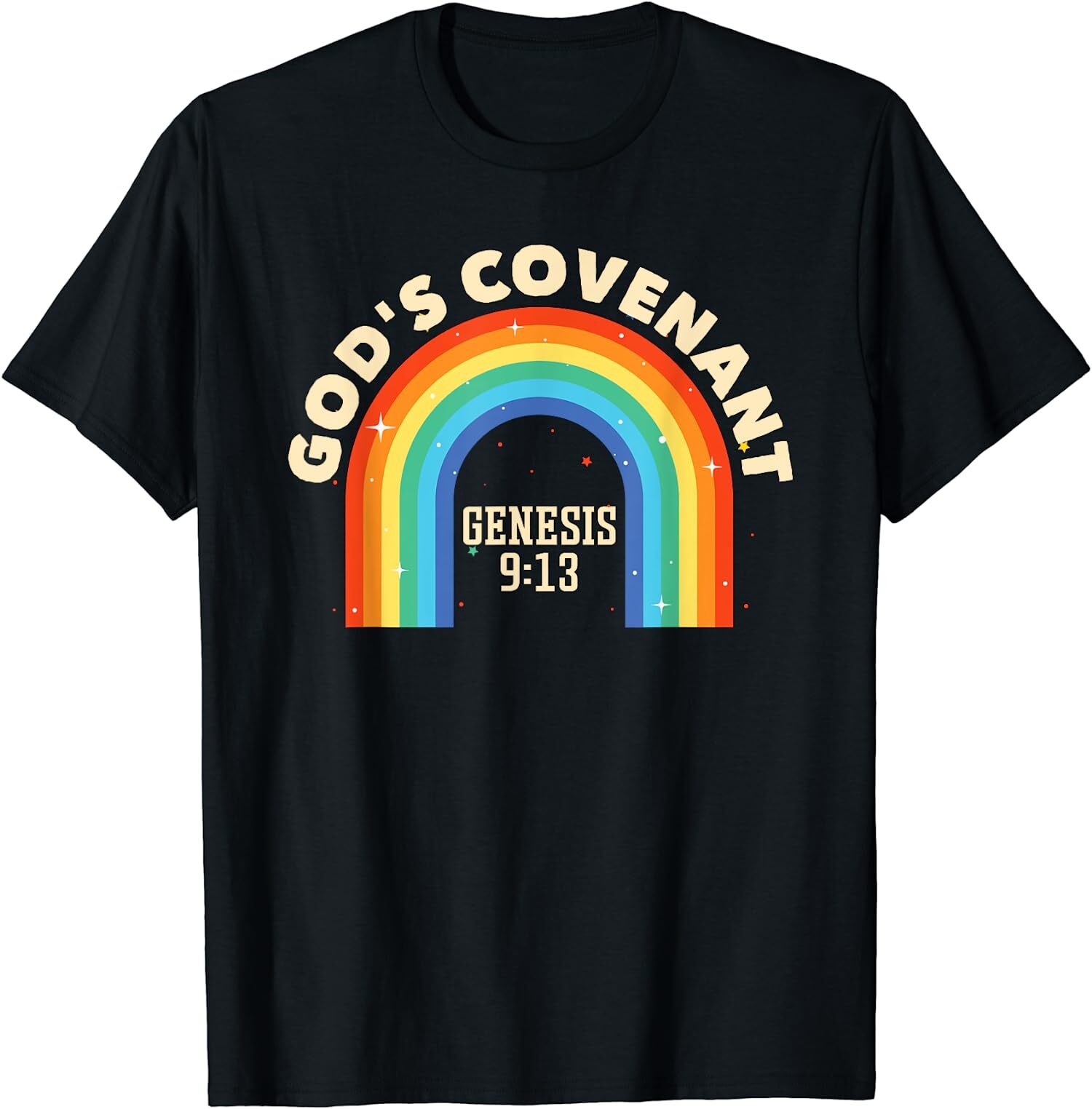NEW! Rainbow God’s Covenant Genesis 9:13 Bible Christian T-Shirt – MADE IN USA