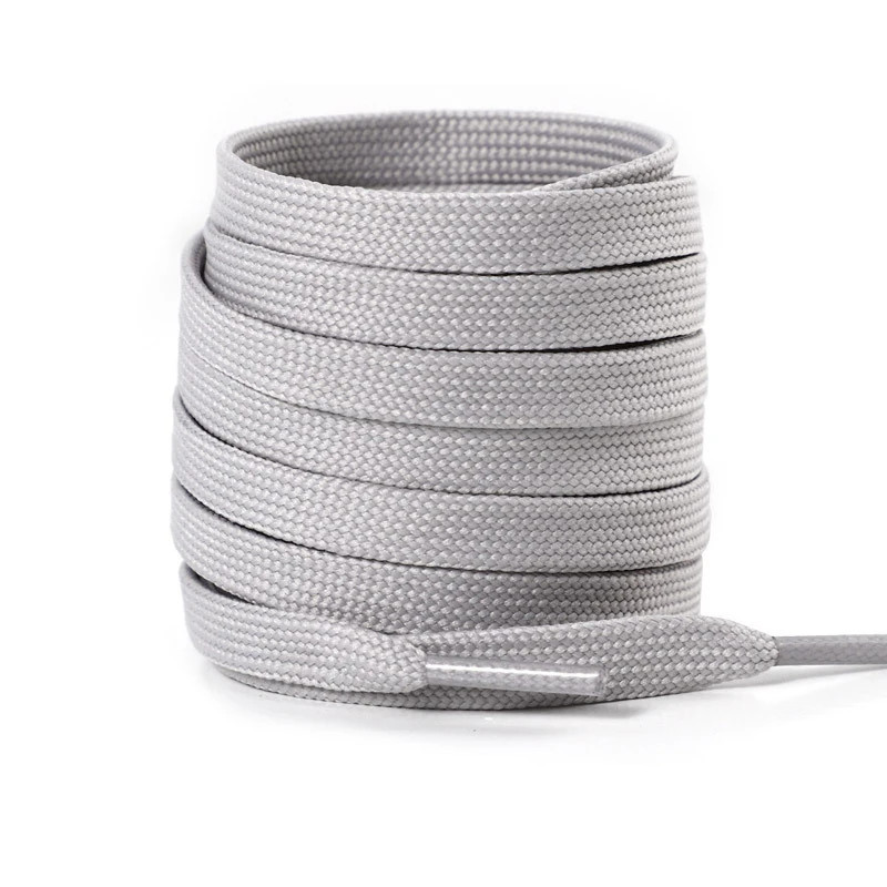 0.8CM Double Layered Laces for Canvas Sneakers Solid Color Flat Replacement Shoe