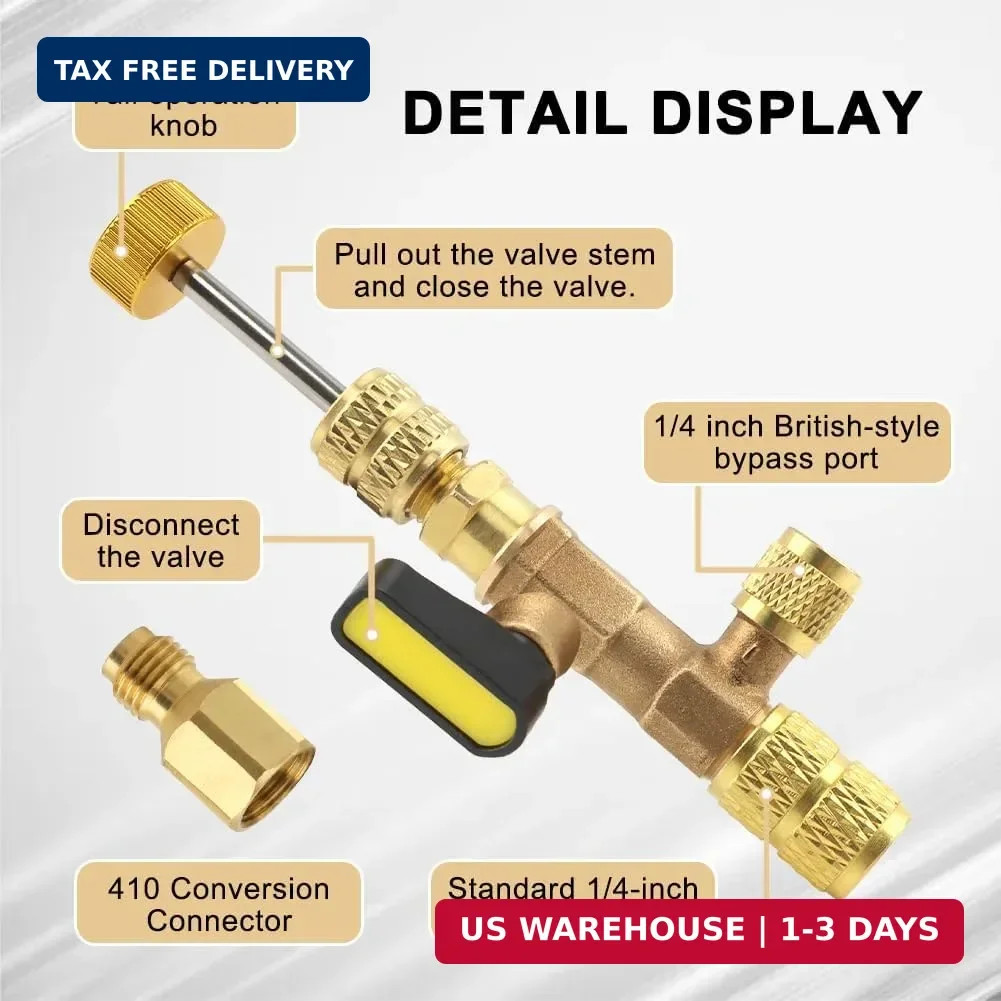 Professional Dual Size 1/4″ & 5/16″ SAE Valve Core Remover/Installer Tool Kit, C