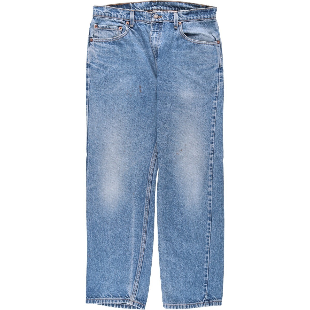 Used 90’S Levi’s 00505-0216 Regular Fit Straight Leg Tapered Denim Pants Men…