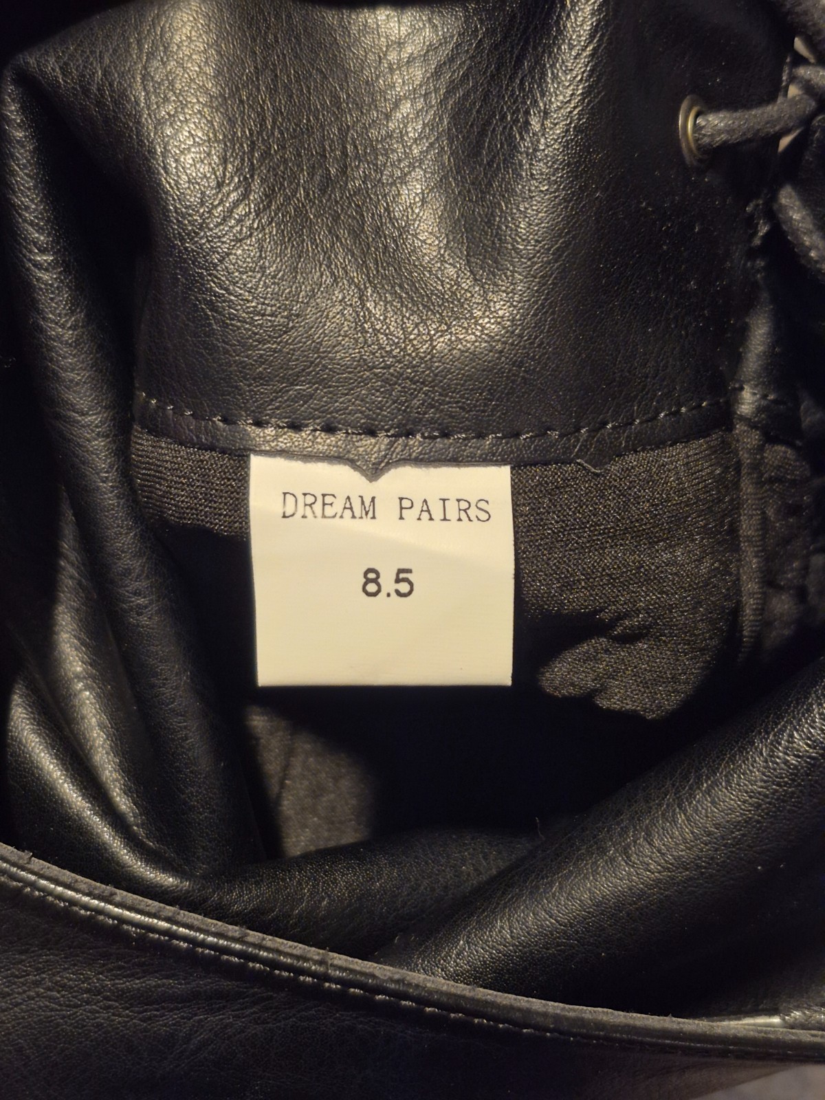 Dream Pairs Womens PU Block Heel Over The Knee High Boots Black Size 8.5