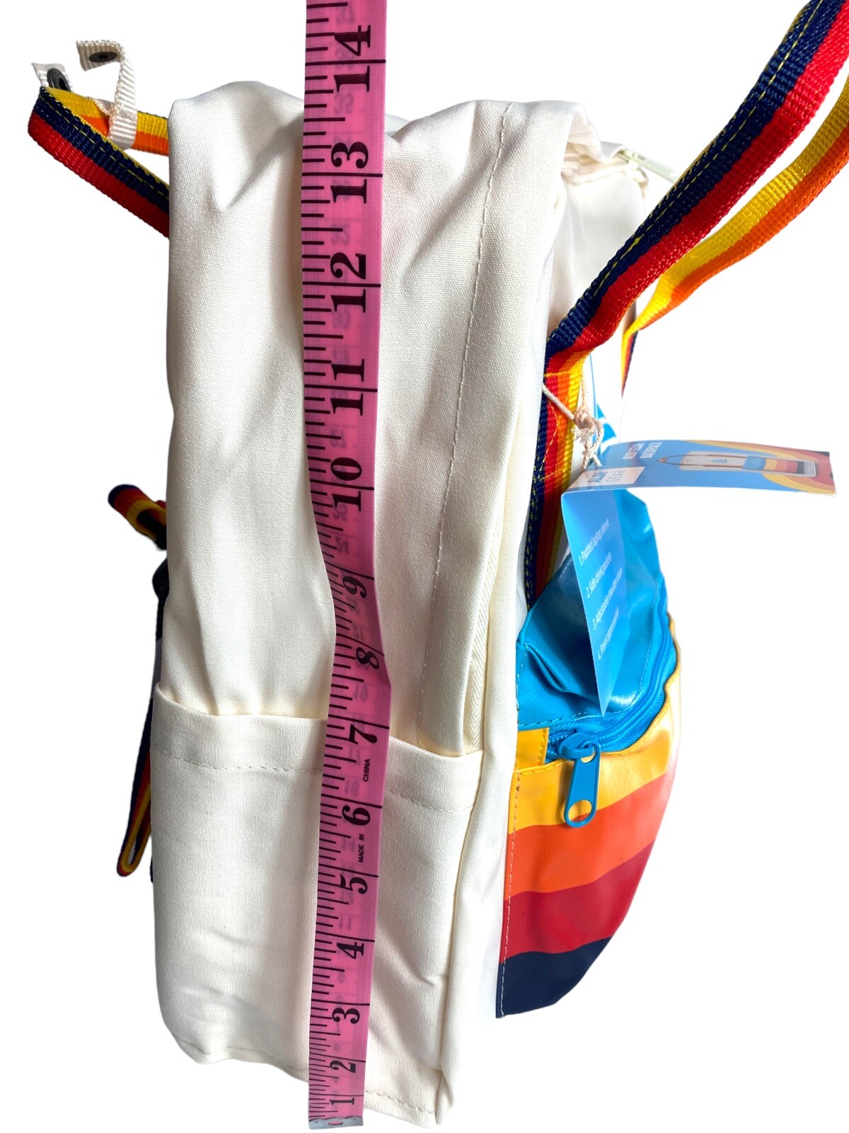 ALDI Gear Backpack Cream Rainbow 09/2023 Release Padded Laptop Inner Sleeve NEW