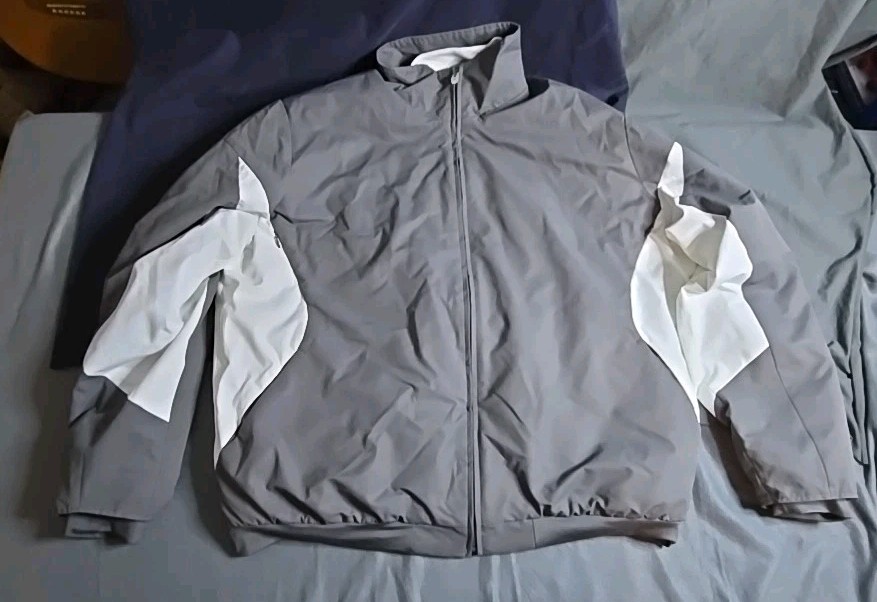 BLANK Majestic Athletic Therma Base Premier Jacket Grey White XL