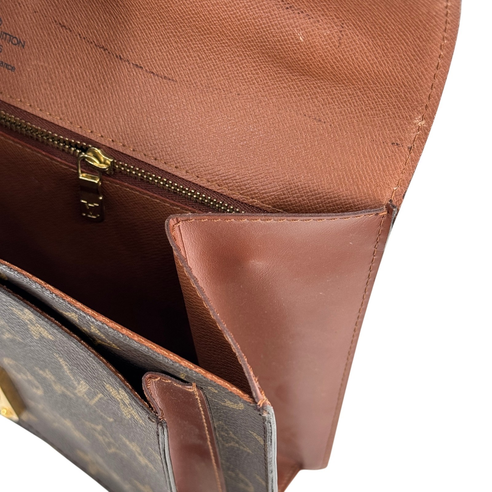 LOUIS VUITTON Monceau Monogram Canvas Brown 2Way Top Handle Crossbody Bag M51187