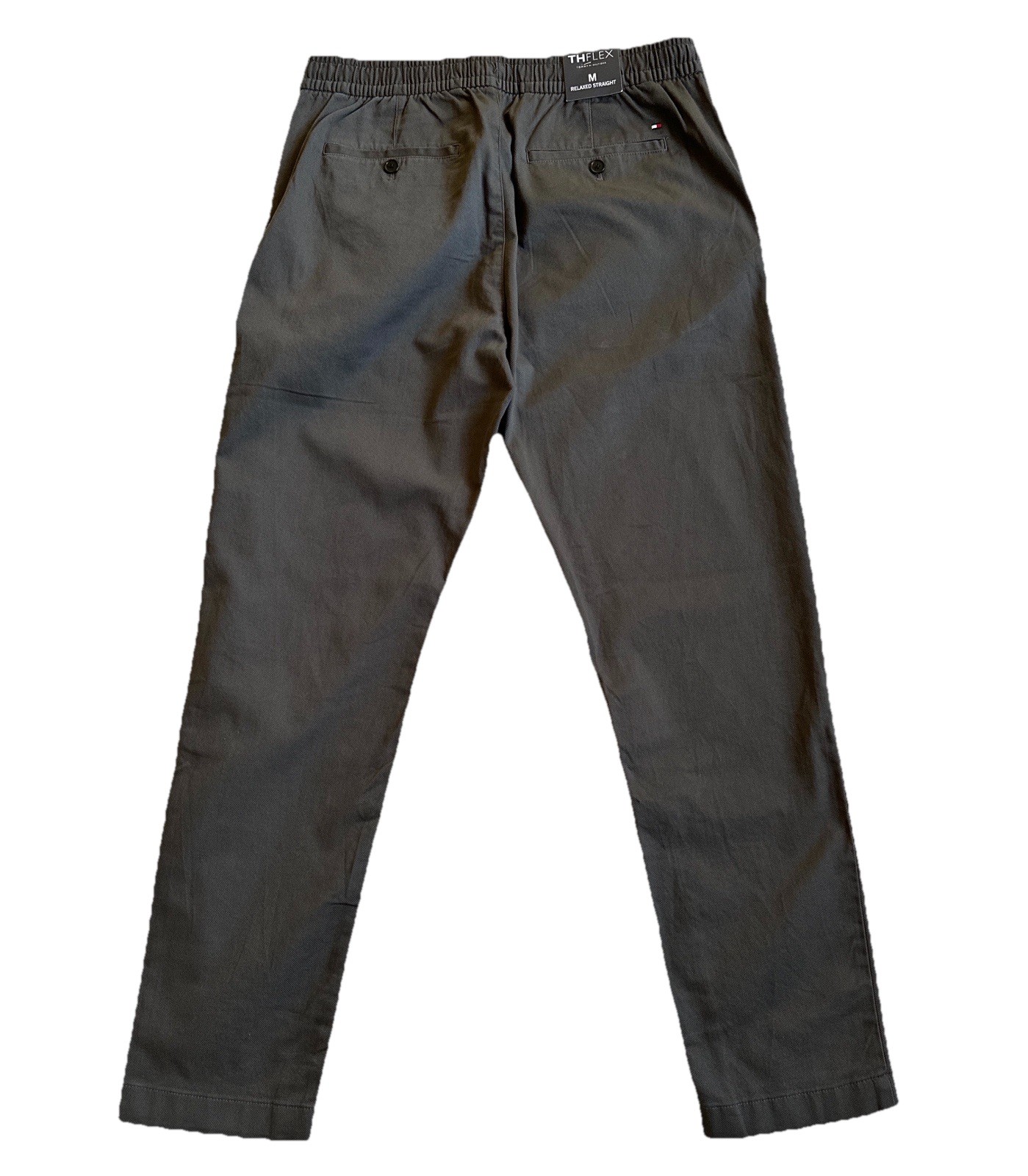 Tommy Hilfiger Men’s THFlex Elasticized Waist Relaxed Straight Pants – Gray