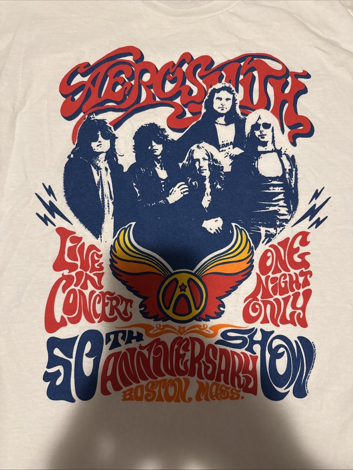 AEROSMITH Official T-Shirt – Boston 50th Anniversary – NEW from Fenway Sz XL