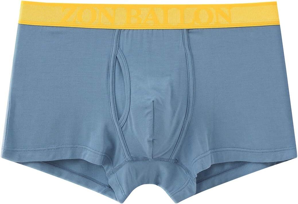 Mens Tagless Soft Short Boxer Briefs Bamboo Comfort Open Fly Trunks