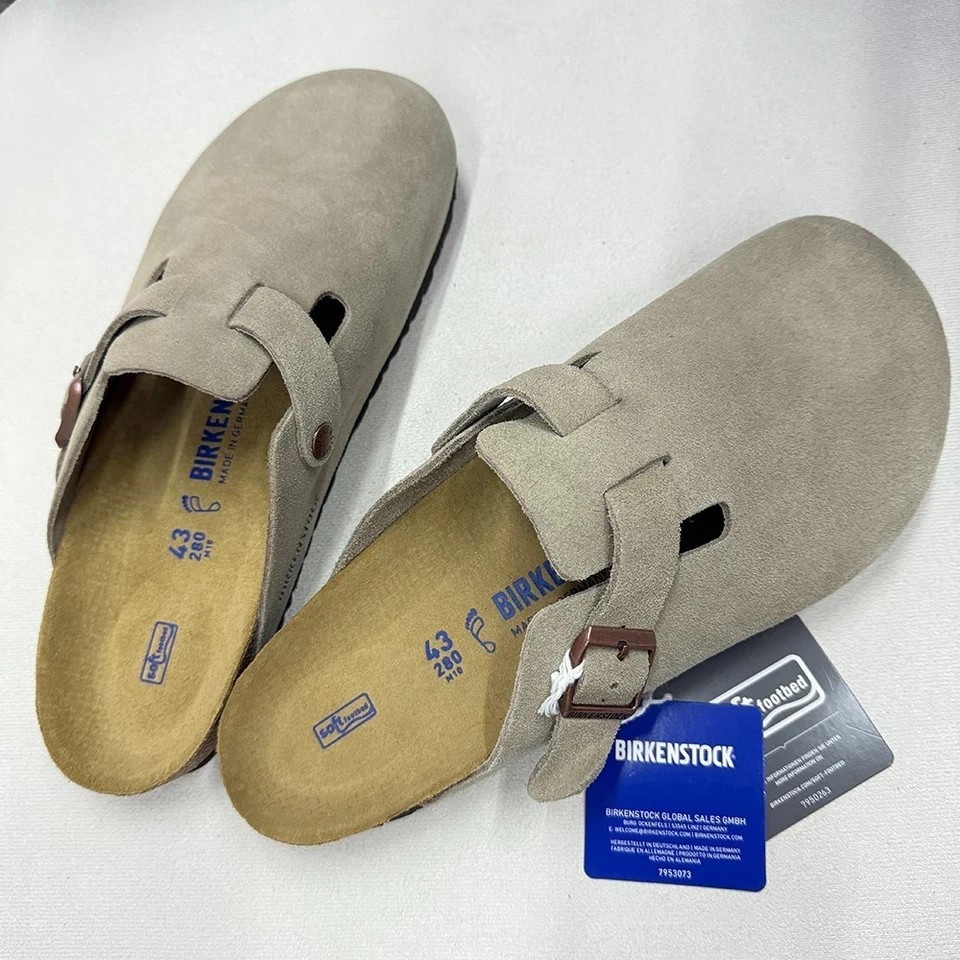 Birkenstock Boston Taupe Soft Footbed Clogs Women’s shoes