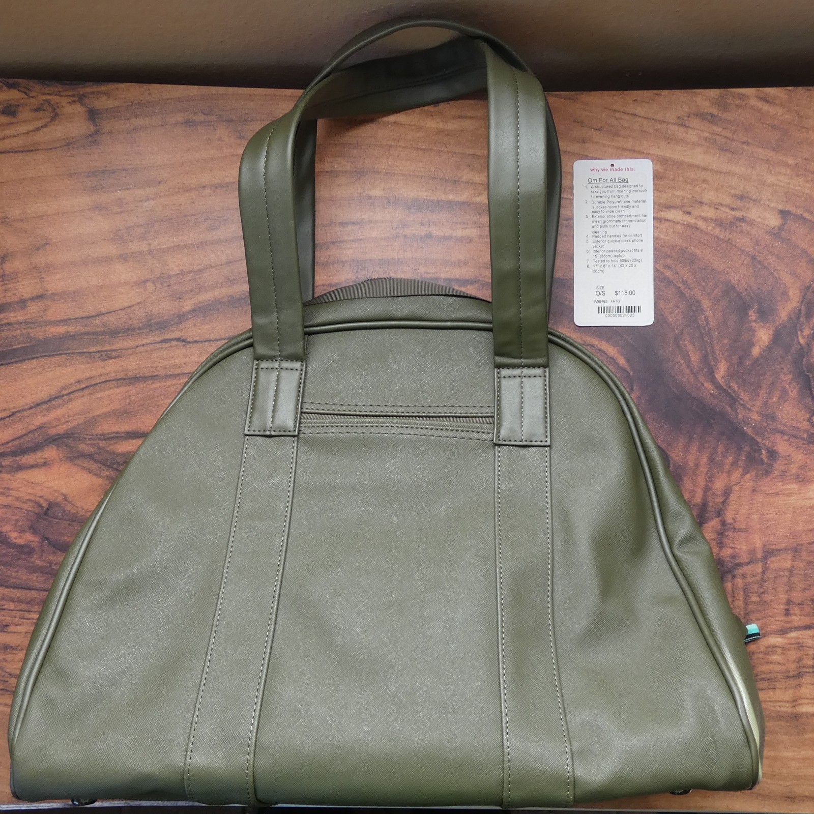 NWT Lululemon Om For All Bag In Fatigue Green