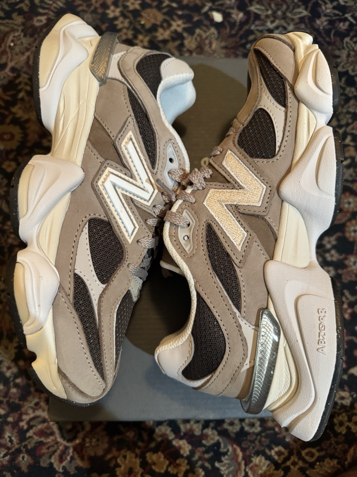 New Balance 9060 Arid Stone Black Cement Running Shoes Size 6 Men / 7.5 Women