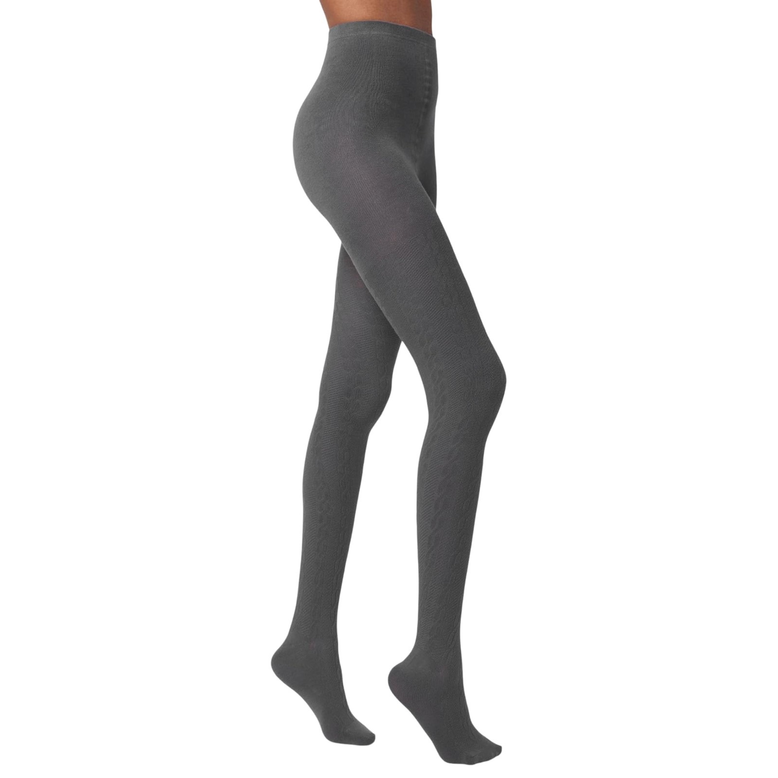 HUE Women’s Cable Sweater Tights sz M / L – Medium / Large Gray U24245