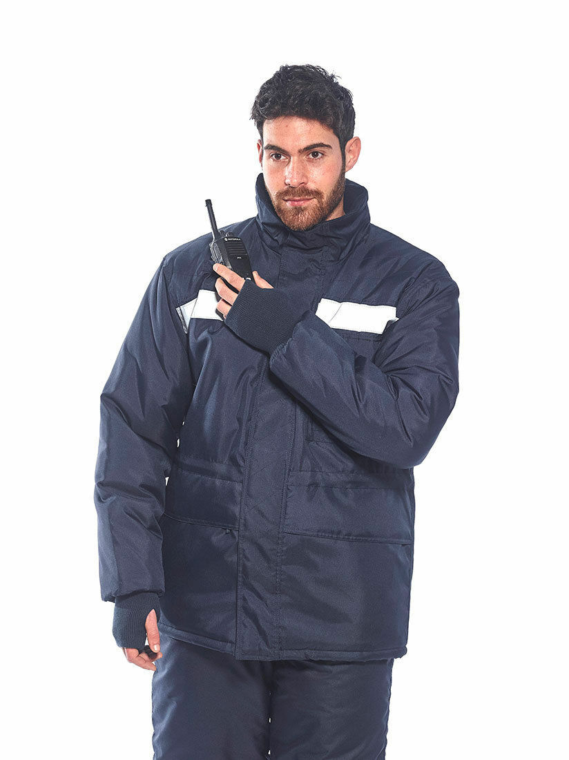 Portwest CS10 ColdStore Quilt Lined Polyester Reflective Hooded Safety Jacket