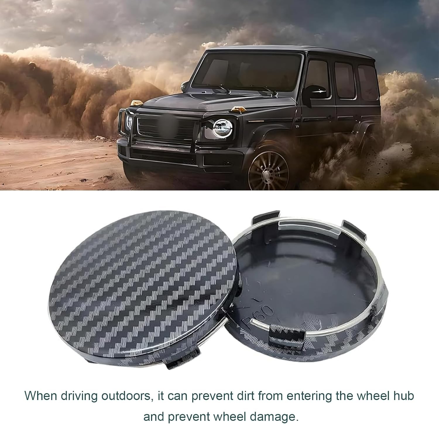4PCS 60mm/2.36″ Car Wheel Center Caps, Snap-in Vehicle Hub Covers, 56mm/ID Anti-