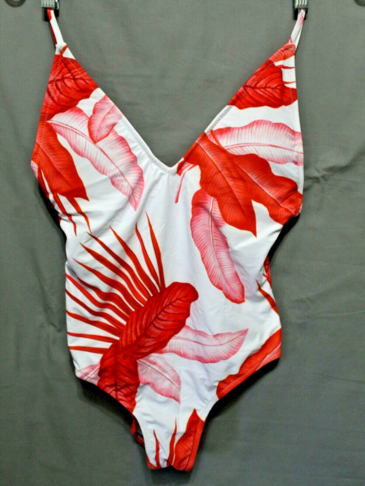 ZAFUL BIKINI womens 1 piece 82% Polyamide 18% Elasthane red/white size small NEW