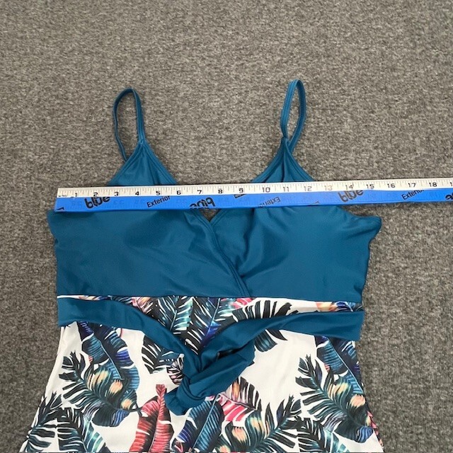 Shein 1-Piece Swim Suit Womens 0XL Blue White Floral – New