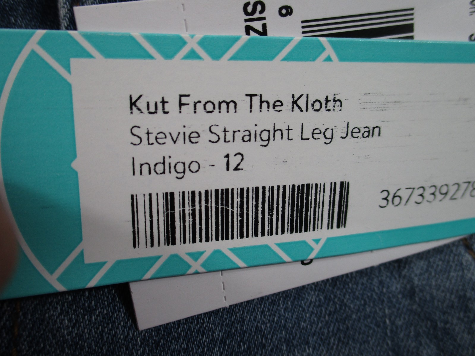 -NWT KUT From The Kloth Stevie Straight Leg Women’s Jeans Indigo Sz 12